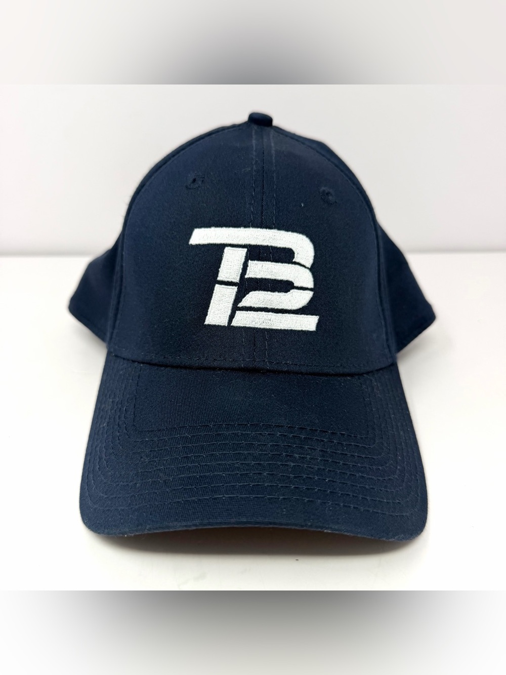 TB12 Tom Brady Logo New Era Flex Fitted Hat Baseball Cap Sz L-XL Navy 2011 GUC